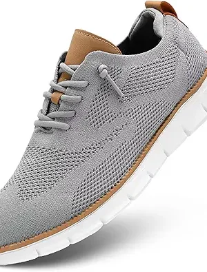 Men's Oxfords Business Shoes Fashion Mesh Casual Dress Walking Sneakers Comfortable Lightweight Soft Sole