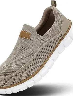 Mens Casual Slip On Loafers Boat Shoes Fashion Mesh Lightweight Oxfords Walking Slip in Sneakers Workout Soft Sole