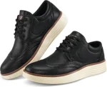 Mens Oxford Dress Shoes: Comfortable PU Leather Business Casual Shoe for Office Work